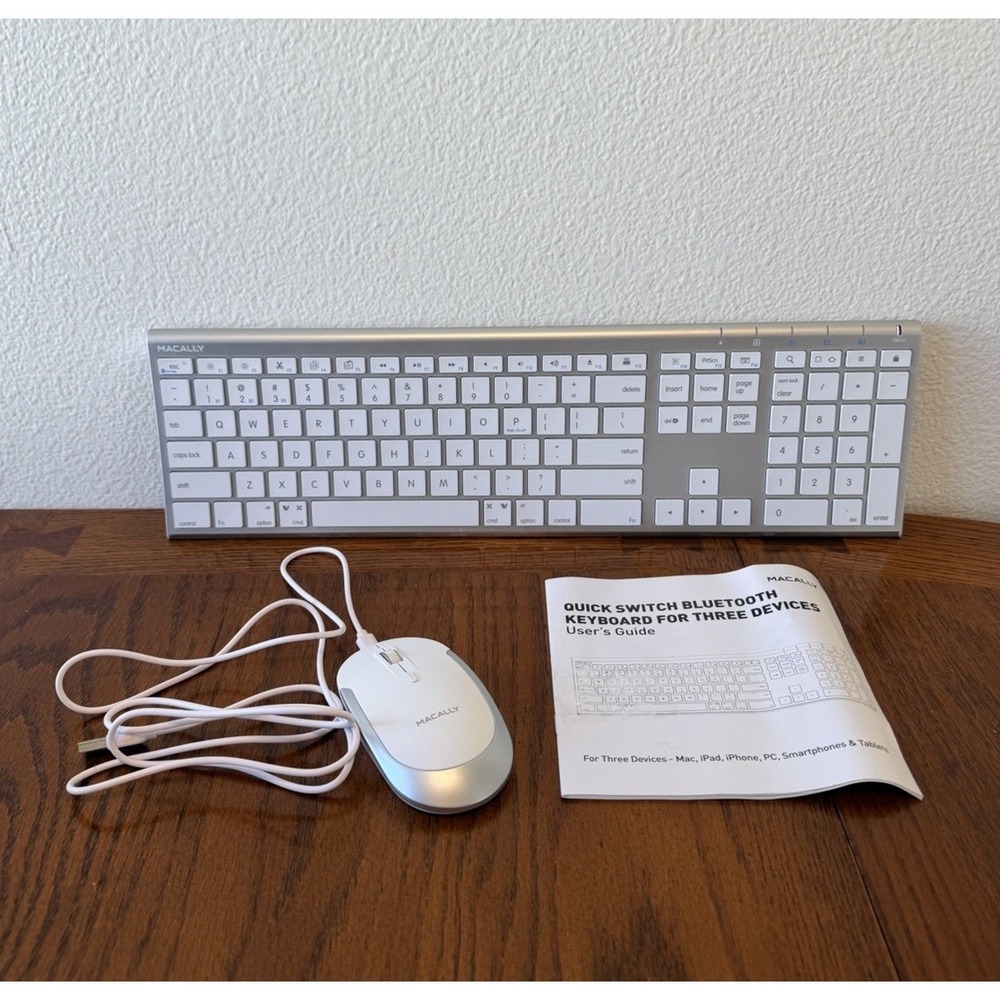 Macally 104 Key Full-Size USB Keyboard & Mouse Combo For Mac And PC